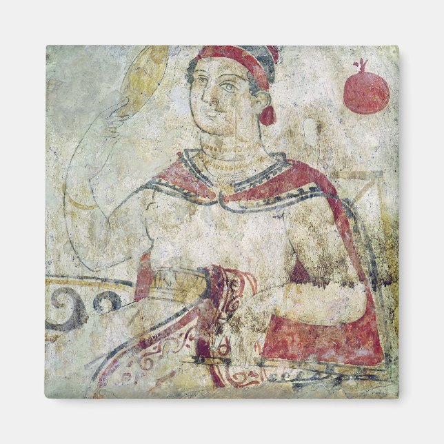 Frau auf ihrer Toilette, Details aus einer Beerdig Magnet (Vorne)