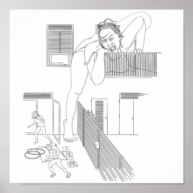 Frau auf Kriegsfuß Poster (Vorne)