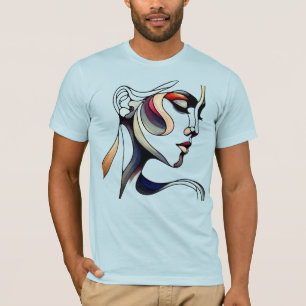 Frau auf Leinwand – abstraktes Ausdruckskonzept T-Shirt