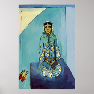 Frau auf Yoga Mat Poster