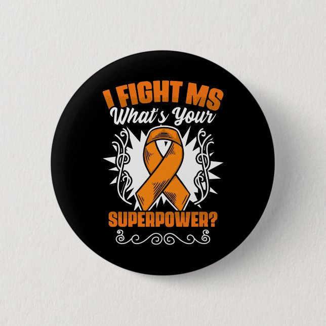 Frau Awareness Multiple Sklerose Survivor Button (Vorderseite)