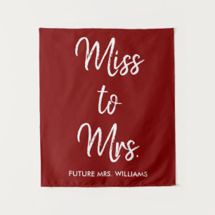Frau Backdrop Maroon Brautparty Prop Wandteppich