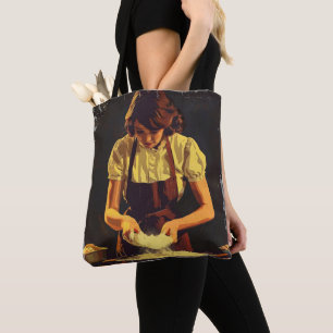 Frau backt Vintage