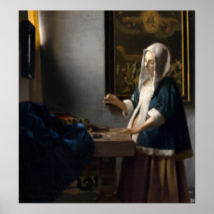 Frau & Balance - Johannes Vermeer Fine Art Poster
