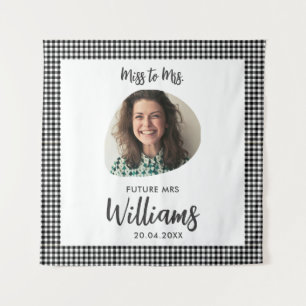 Frau Banner Boho Brautparty Wandteppich