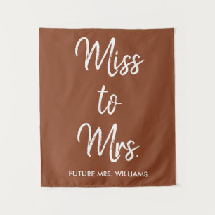 Frau Banner Brown Brautparty Foto Prop. Wandteppich