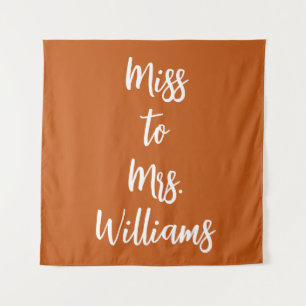 Frau Banner Dusche Hintergrund Burnt Orange Wandteppich