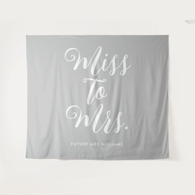 Frau Banner Minimalistisch Modern Bachelorette Wandteppich (Vorderseite (Horizontal))