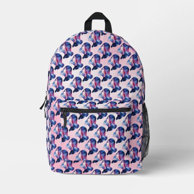 Frau Bedruckter Rucksack (Vorderseite)