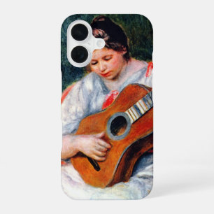 Frau beim Gitarrespielen von Pierre Renoir iPhone 16 Hülle