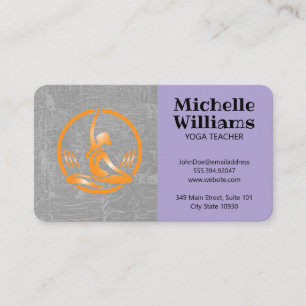 Frau beim Stretching Yoga Meditation Visitenkarte