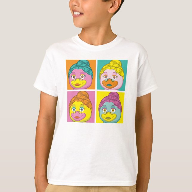 Frau Birdy Pop Art T-Shirt (Vorderseite)