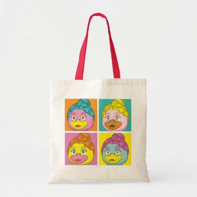 Frau Birdy Pop Art Tragetasche (Vorne)