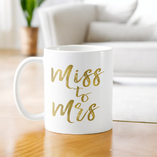 Frau Brautparty Party Gold Foil Kaffeetasse