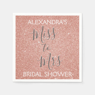 Frau Brautparty Party Rose Gold Sparkle Serviette