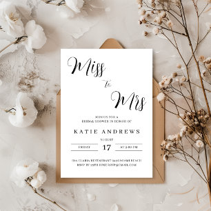 Frau Bridal Duwer Einladung