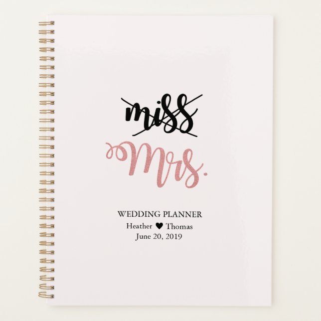 Frau Bridal Wedding Daily Planner Planer (Vorderseite)