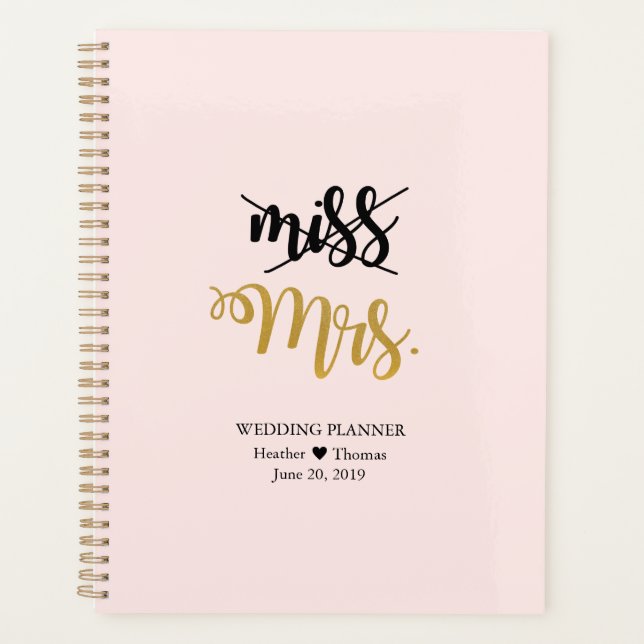Frau Bridal Wedding Daily Planner Planer (Vorderseite)