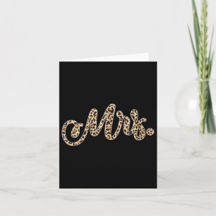 Frau Bride Groom Frau Leopard Print Wedding Match Karte