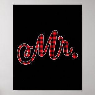 Frau Bride Groom Herr Mrs. Christmas Matchi Poster