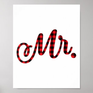 Frau Bride Groom Herr Mrs. Christmas Matchi Poster