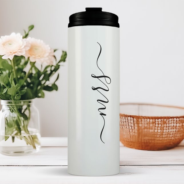 Frau Bride Wedding Signature Script Name Thermosbecher (Von Creator hochgeladen)