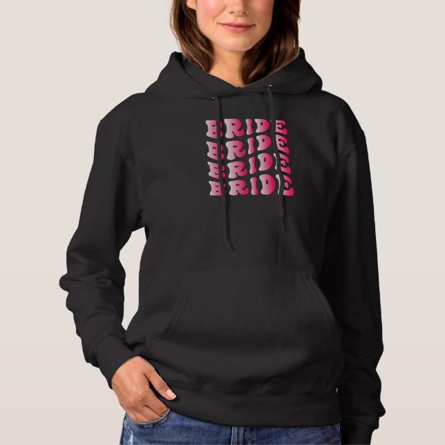 Frau Brie I Crew Retro Junggeselinnen-Abschied Br Hoodie (Vorderseite)