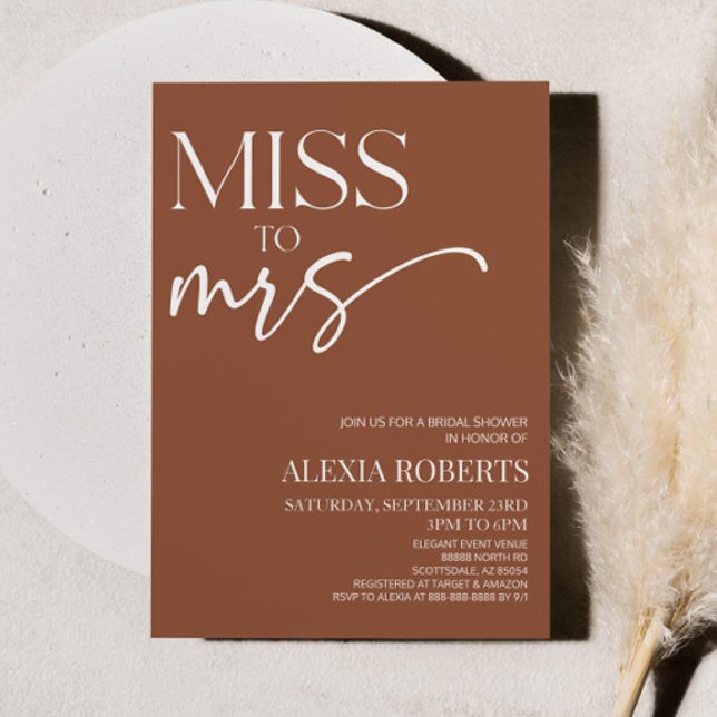 Frau Brown Boho Bohemisches Brautparty Einladung (Von Creator hochgeladen)