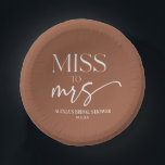 Frau Brown Boho Bohemisches Brautparty Pappteller<br><div class="desc">Das ist eine Miss an Frau Brown Boho Bohemische Brautparty Paper Bowls!</div>