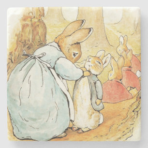 Frau Bunny sagt Abschied von Beatrix Potter Steinuntersetzer