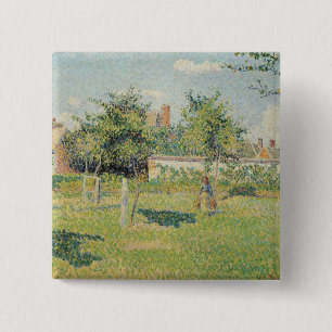 Frau Camille Pissarros in der Wiese bei Eragny, Button