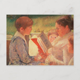 Frau Cassatt Reading zu ihren Enkelkindern, 1888 Postkarte