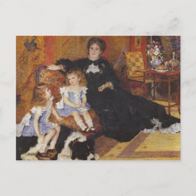 Frau Charpentier und ihre Kinder von Renoir Postkarte (Vorderseite)
