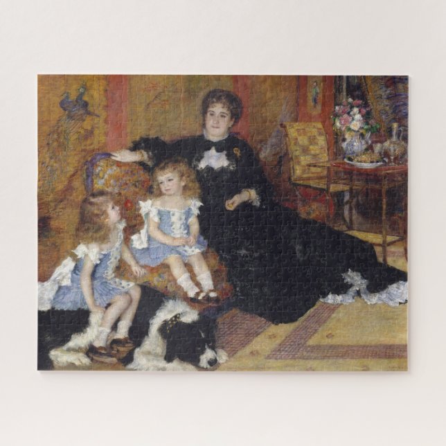 Frau Charpentier von Renoir Impressionist Painting Puzzle (Horizontal)