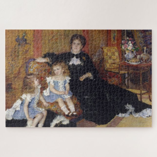 Frau Charpentier von Renoir Impressionist Painting Puzzle (Horizontal)