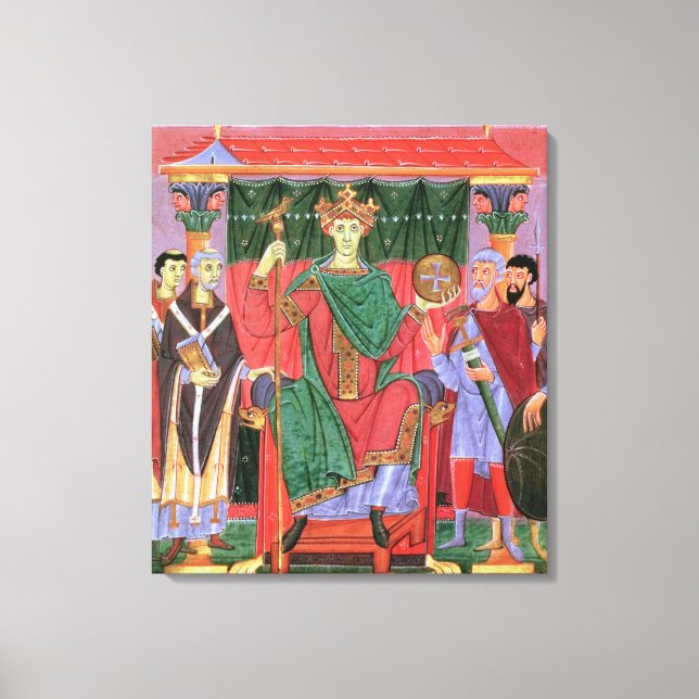 Frau Cim.4453 f.42r Heiliger Römischer Kaiser Otto Leinwanddruck (Vorderseite)