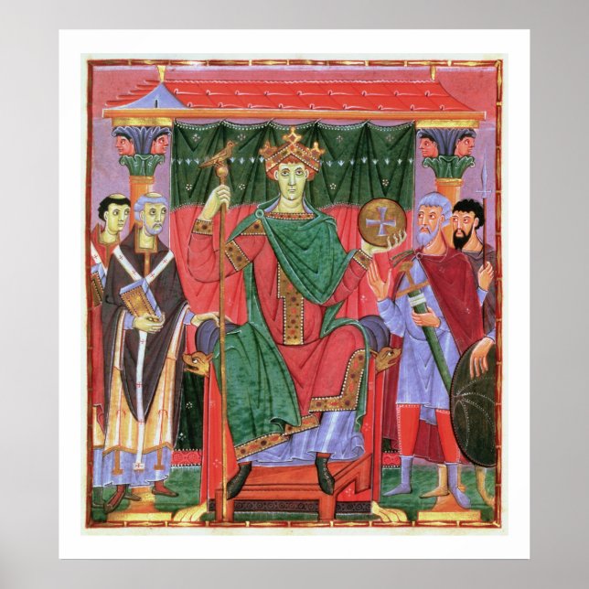 Frau Cim.4453 f.42r Heiliger Römischer Kaiser Otto Poster (Vorne)