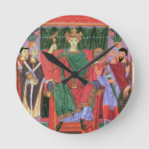 Frau Cim.4453 f.42r Heiliger Römischer Kaiser Otto Runde Wanduhr