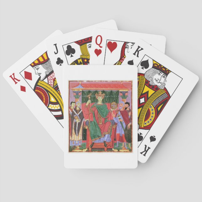 Frau Cim.4453 f.42r Heiliger Römischer Kaiser Otto Spielkarten (Rückseite)