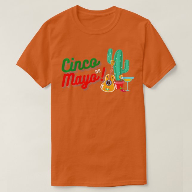 Frau Cinco De Mayo Fiesta Camisa, 5 De Mayo, Mai T-Shirt (Design vorne)