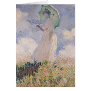 Frau Claudes Monet   mit dem Sonnenschirm gedreht