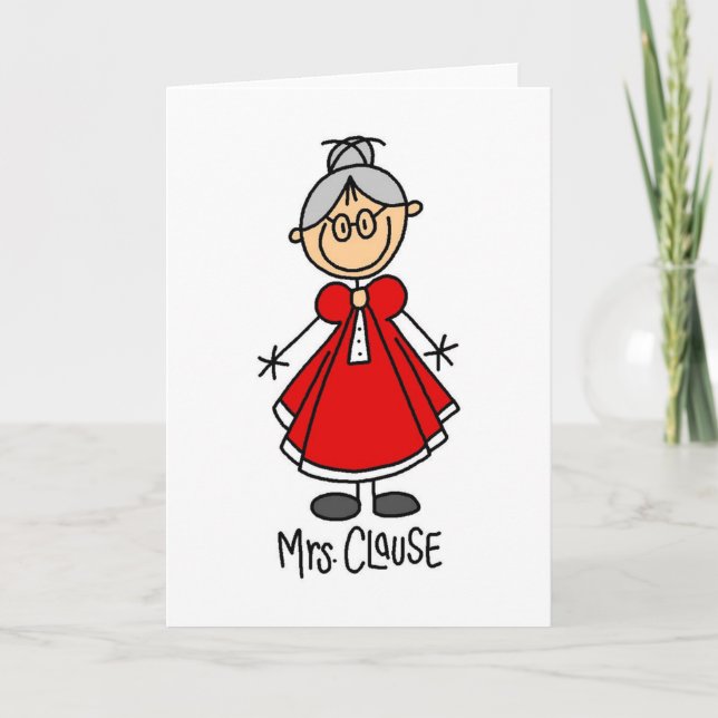 Frau Claus Card Feiertagskarte (Vorderseite)