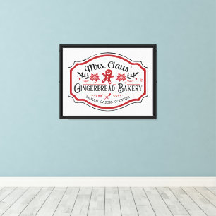 Frau Claus' Gingerbread Bakery Leinwanddruck