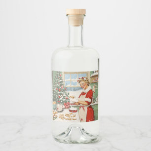 Frau Claus Holiday Baking Delight Alkoholflaschenetikett