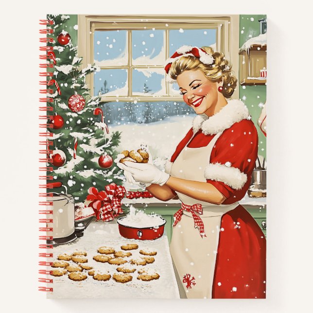 Frau Claus Holiday Baking Delight Notizbuch (Vorderseite)