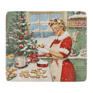 Frau Claus Holiday Baking Delight Schneidebrett
