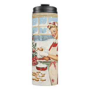 Frau Claus Holiday Baking Delight Thermosbecher