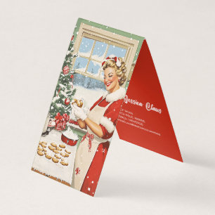 Frau Claus Holiday Baking Delight Visitenkarten