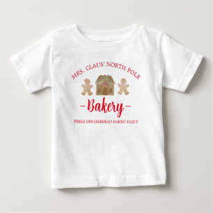 Frau Claus North Pole Bakery Christmas Baby T-shirt