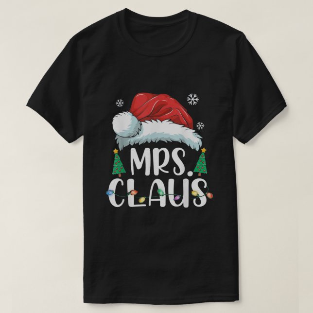 Frau Claus Weihnachten T-Shirt (Design vorne)
